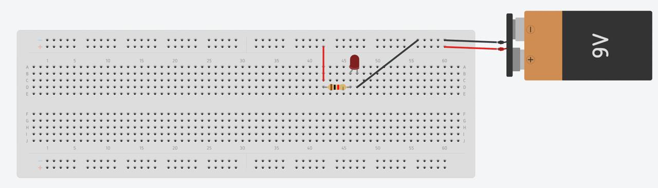 LED Circuit breadboard diagram